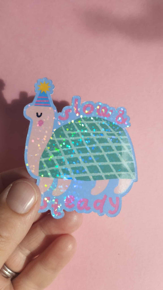 Slow and Steady Tortoise Sticker (Super Seconds sale)