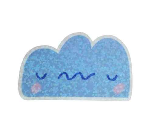 Sad Cloud Sparkly Sticker (Super Seconds sale)