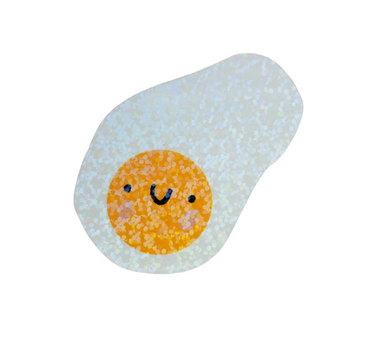 Fried Egg Sparkly Sticker (Super Seconds sale)