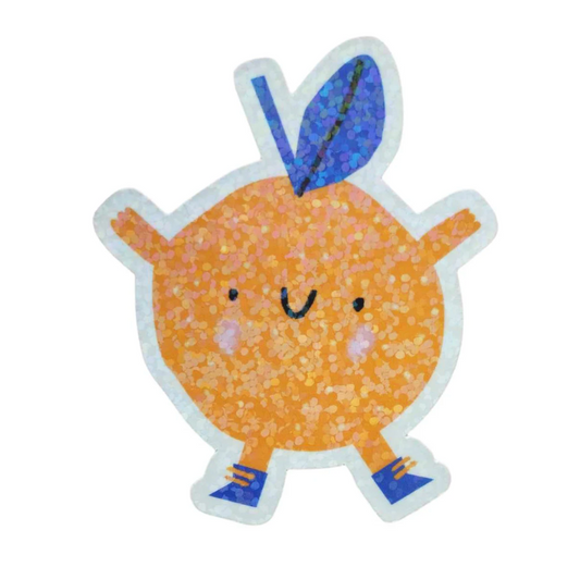 Orange Sparkly Sticker (Super Seconds sale)