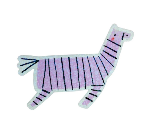 Pink Zebra Sparkly Sticker (Super Seconds sale)