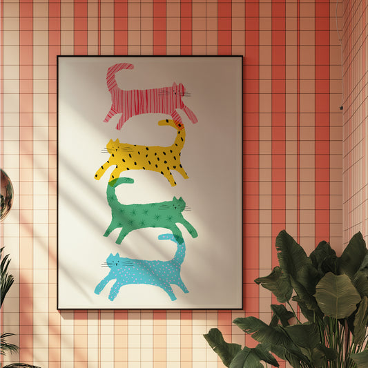 Stack of Cats A3/A4/A5 Art Print