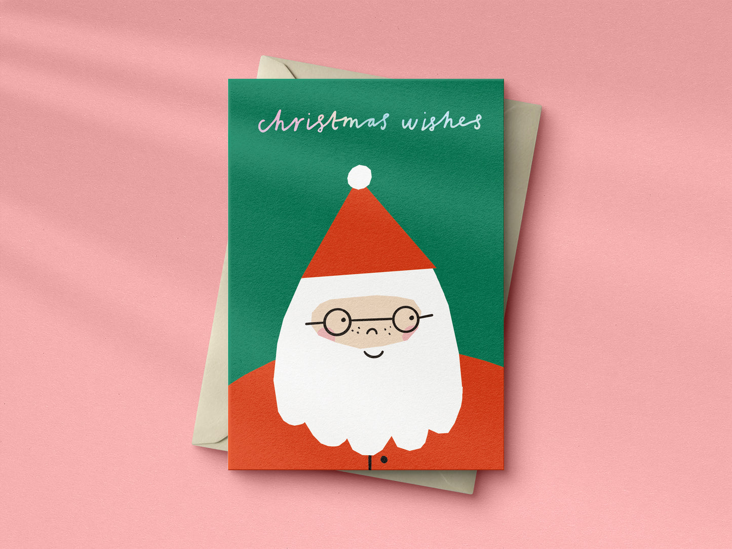 Set of 5 Fun Christmas hand foiled A6 greetings card