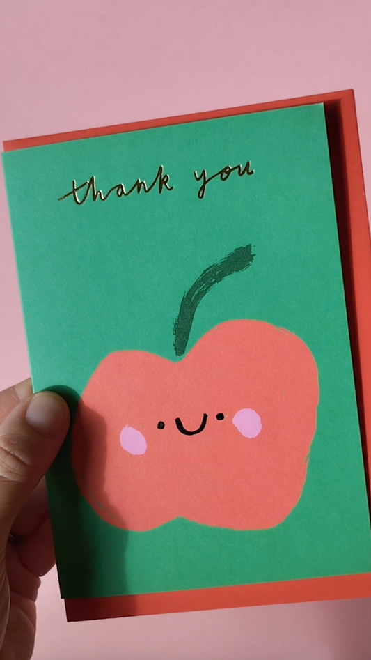 Happy Apple Thank you Card