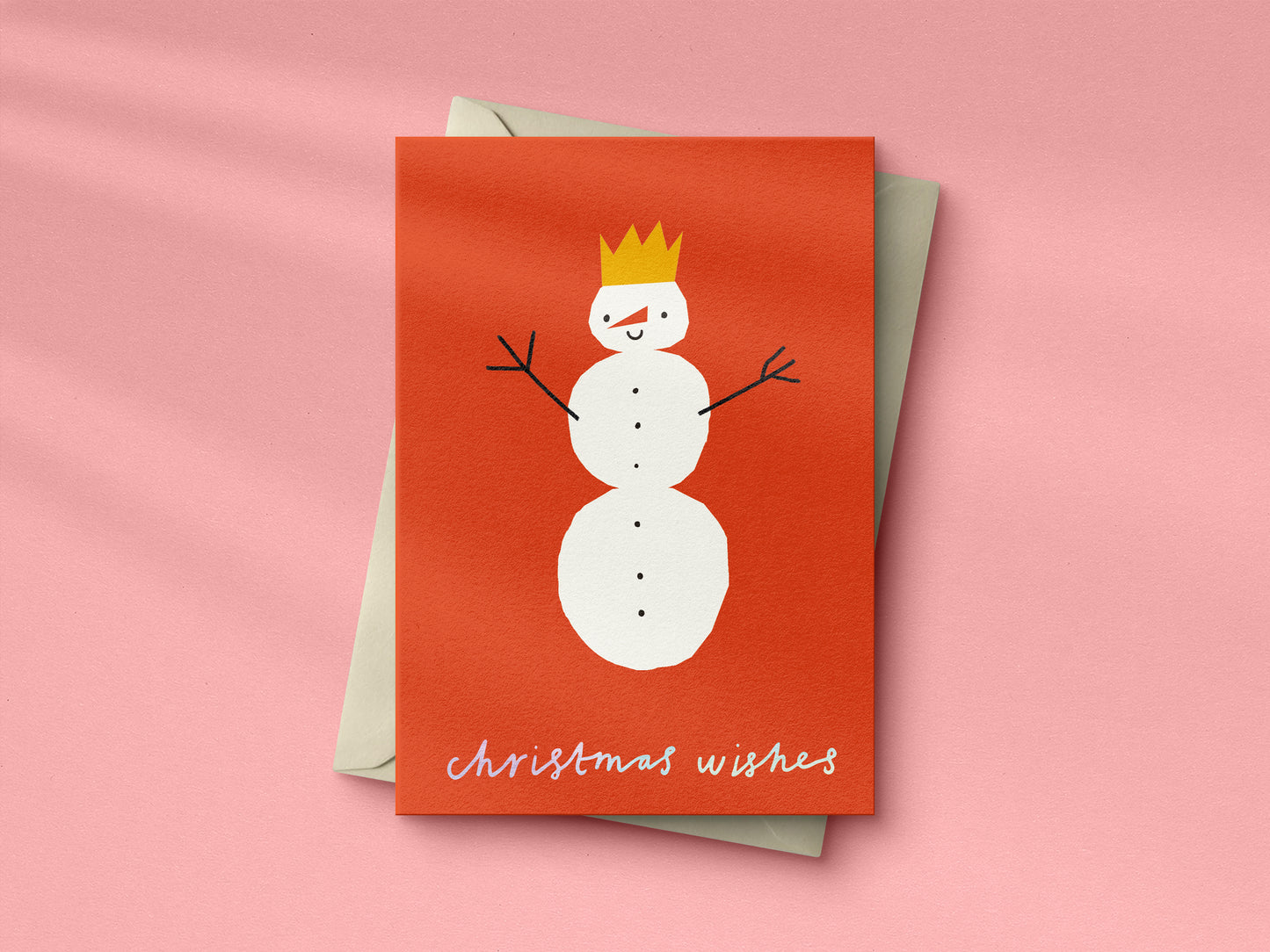 Set of 5 Fun Christmas hand foiled A6 greetings card