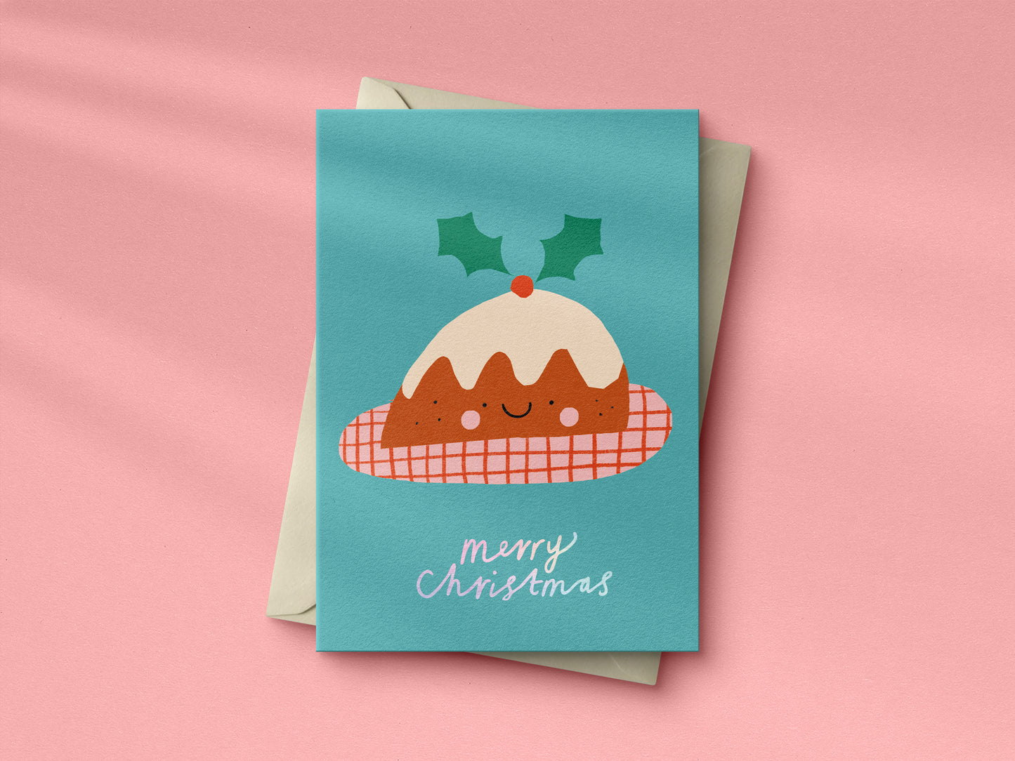 Set of 5 Fun Christmas hand foiled A6 greetings card