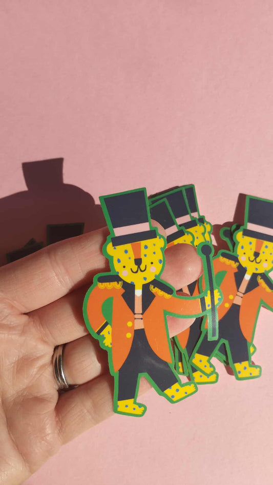 Leopard Circus Sticker (Super Seconds sale)
