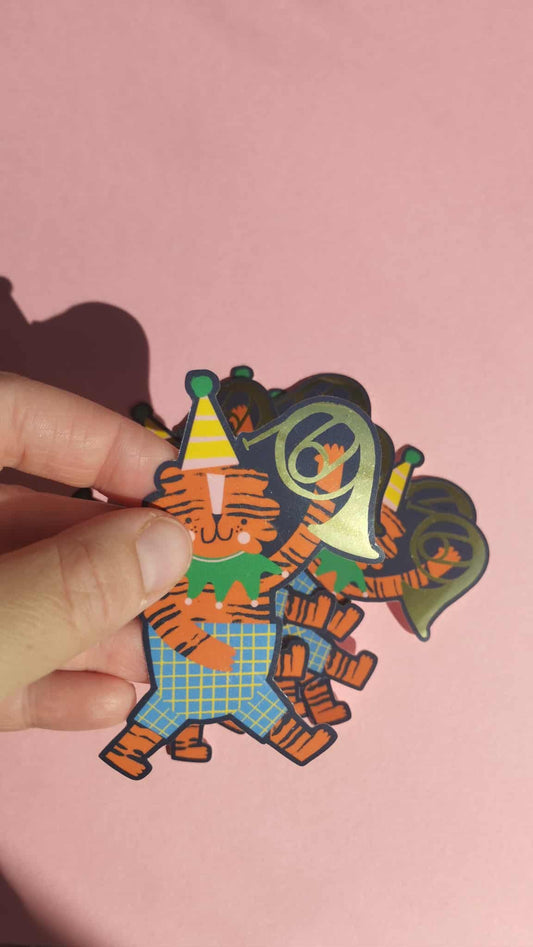 Tiger Circus Sticker (Super Seconds sale)