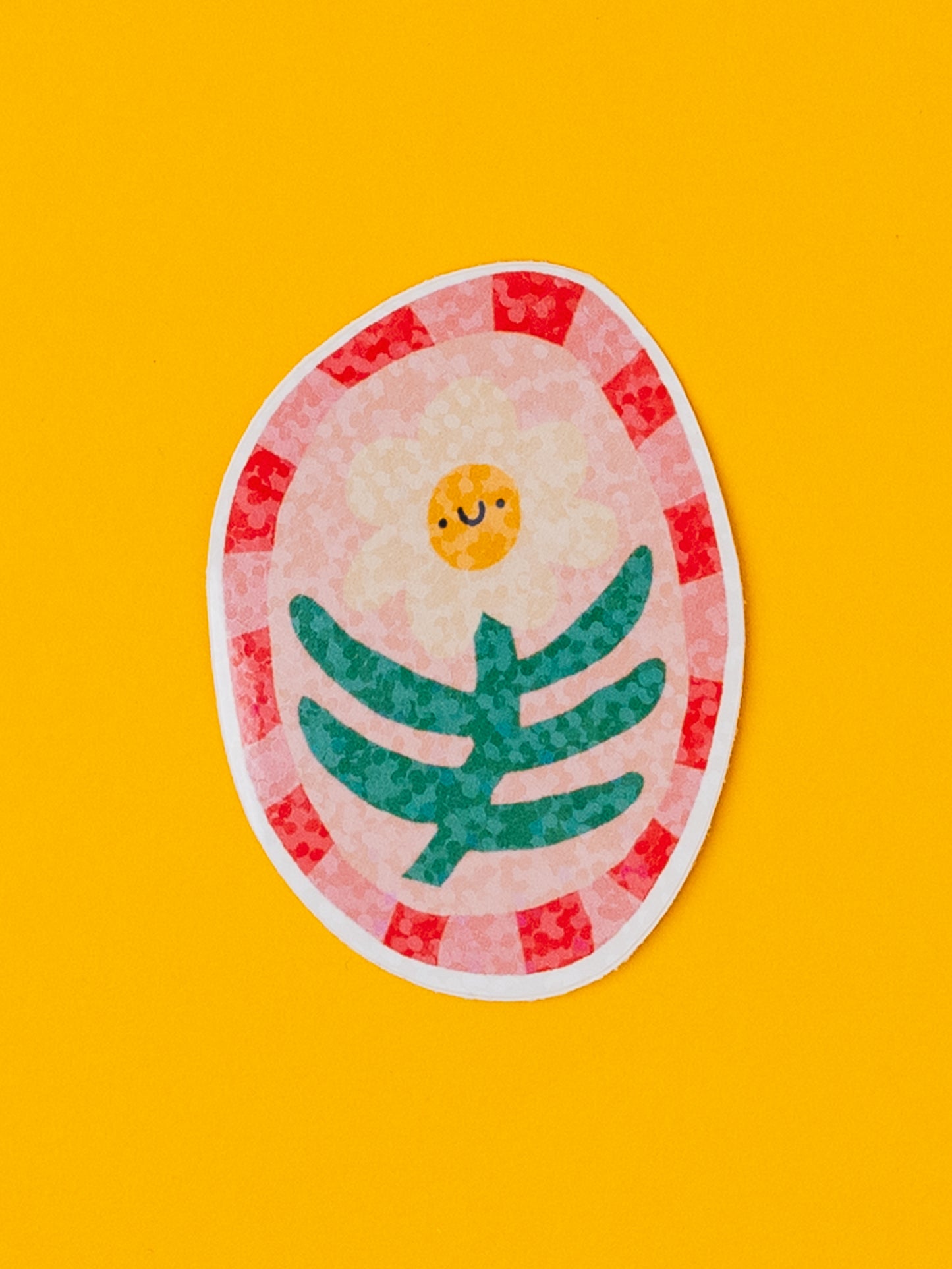 Flower Holographic Vinyl Sticker