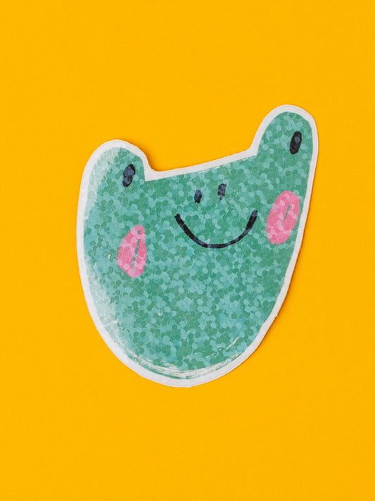 Cute Froggy Holographic Vinyl Sticker