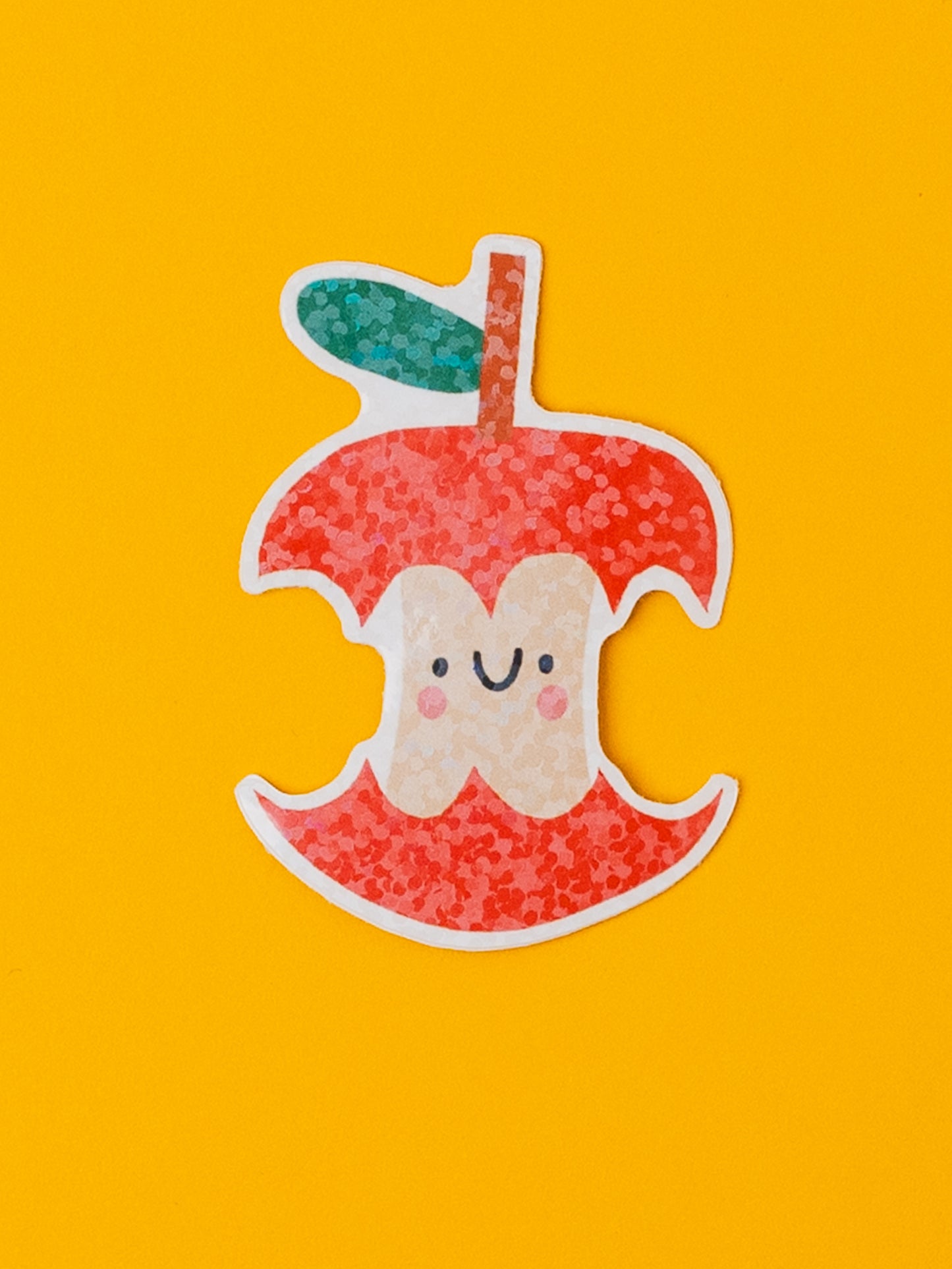 Apple Core Holographic Vinyl Sticker
