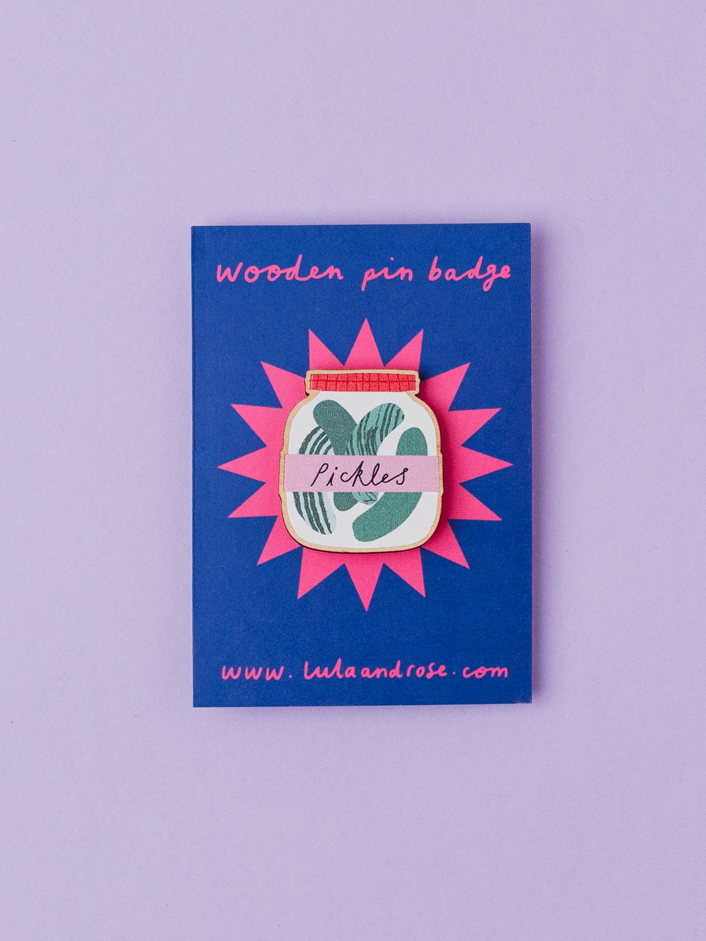 Pickles Wooden Pin Brooch
