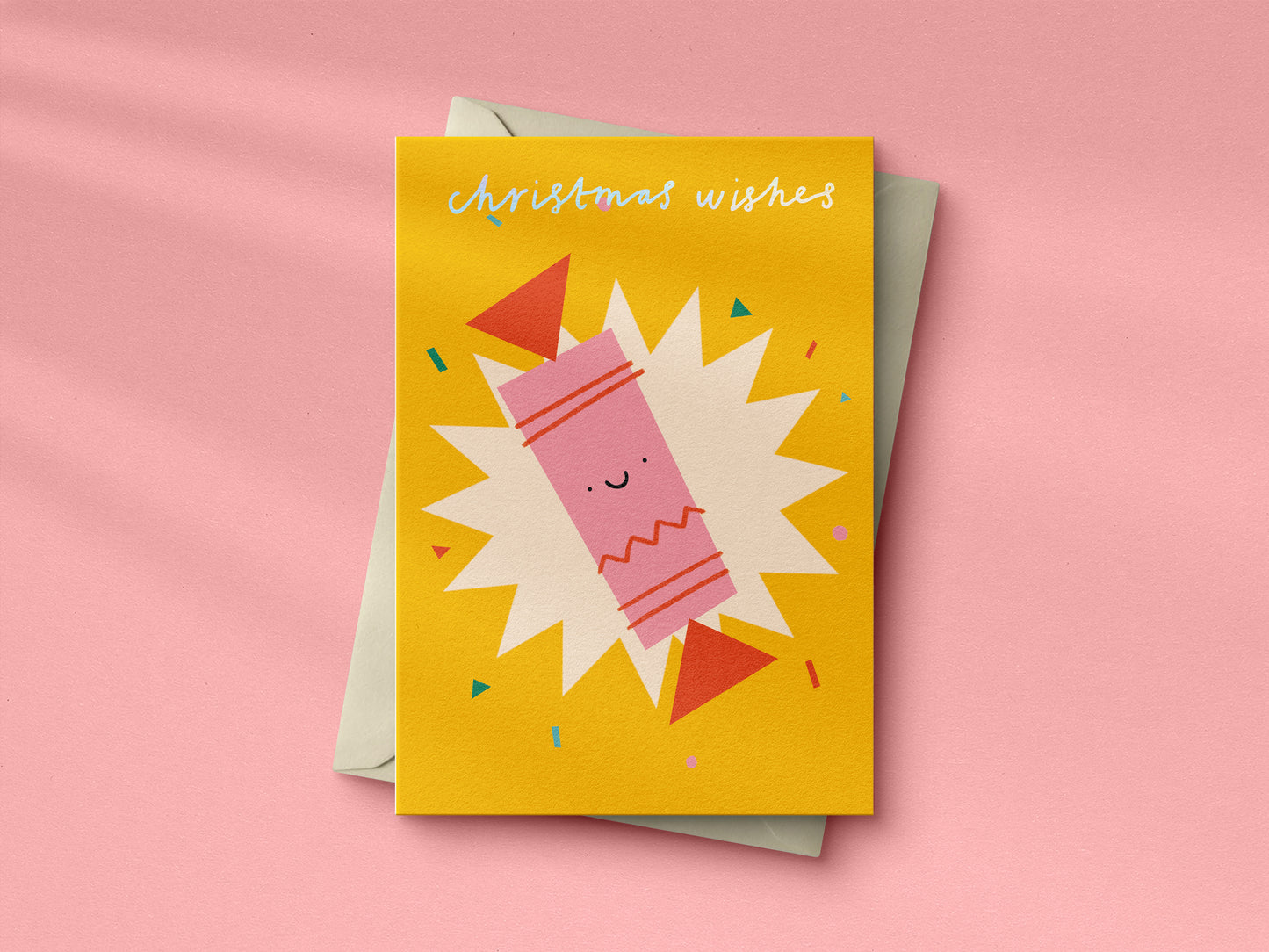 Set of 5 Fun Christmas hand foiled A6 greetings card